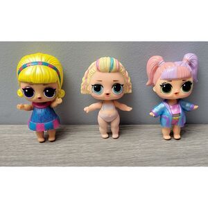 Set of 3 MGA Entertainment 2016 2018 Li'l Outrageous‎ Littles LOL Surprise Dolls